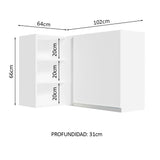 Alacena Gabinete Superior De Esquina Cocina Madesa Glamy BB 01