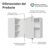 Alacena esquinero Para Linha 60 cm de Profundidade Blanco Vik Madesa