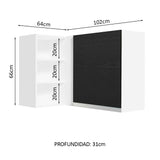 Alacena Gabinete Superior Cocina Madesa Glamy BN