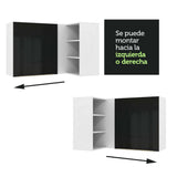 Alacena 102 cm 1 Puerta Lux Blanco/Negro