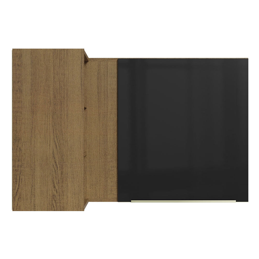 Alacena 102 cm 1 Puerta Lux Marrón/Negro