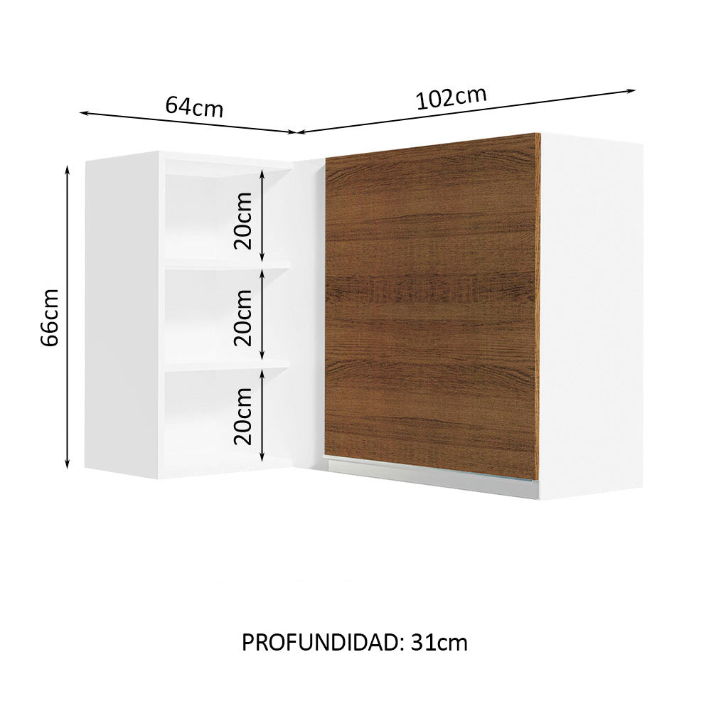 Alacena Gabinete Superior De Esquina Cocina Madesa Glamy BM