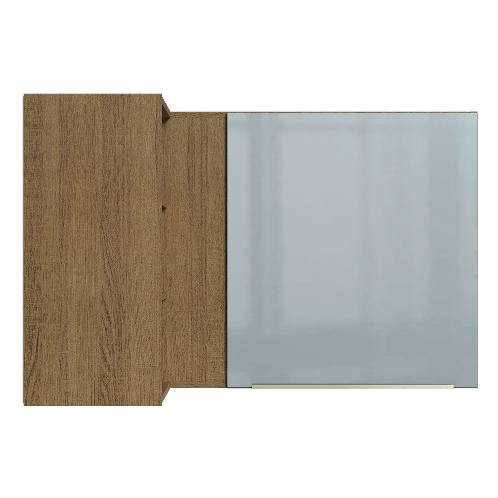 Alacena 102 cm 1 Puerta Lux Marrón/Gris