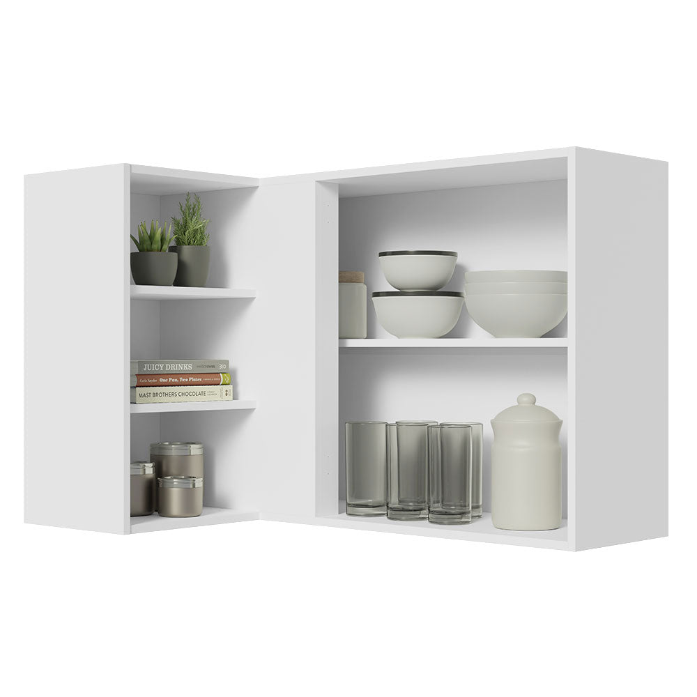 Alacena 102 cm 1 Puerta Lux Blanco/Blanco