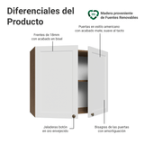 Alacena 80 cm 2 Puertas Marrón/Blanco Vik Madesa
