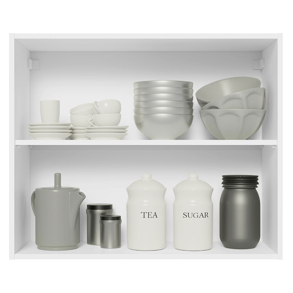 Alacena Cocina 100% MDF 80 cm 2 Puertas Blanco/Negro Acordes Madesa
