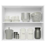 Alacena Cocina 100% MDF 80 cm 2 Puertas Blanco/Negro Acordes Madesa