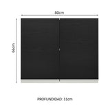 Alacena Gabinete Superior Madesa Glamy 80cm Blanco/Negro