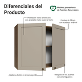 Alacena Cocina 80 cm 2 Puetas Marrón/Crema Vik Madesa