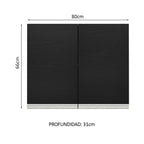 Alacena 80 cm 2 Puertas Marrón/Negro Glamy Madesa