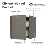 Alacena 80 cm 2 Puertas Marrón/Gris Vik Madesa