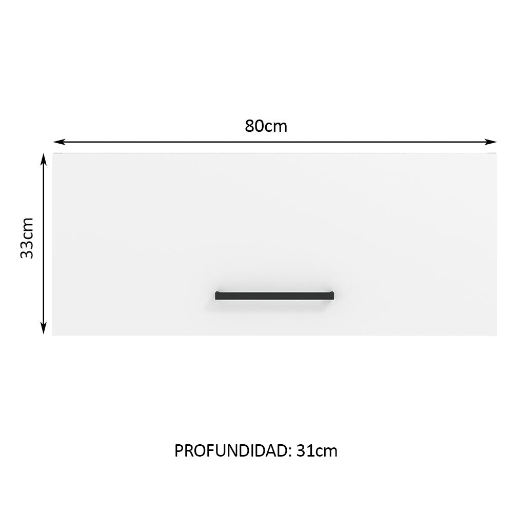 Alacena 80 cm 2 Puertas Agata Blanco