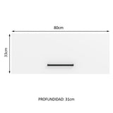Alacena 80 cm 2 Puertas Agata Blanco