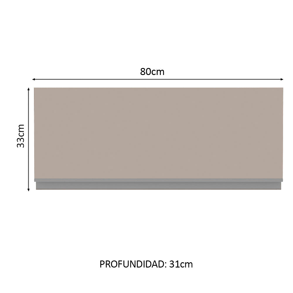 Alacena Gabinete Superior Madesa Glamy 80cm Blanco/Crema