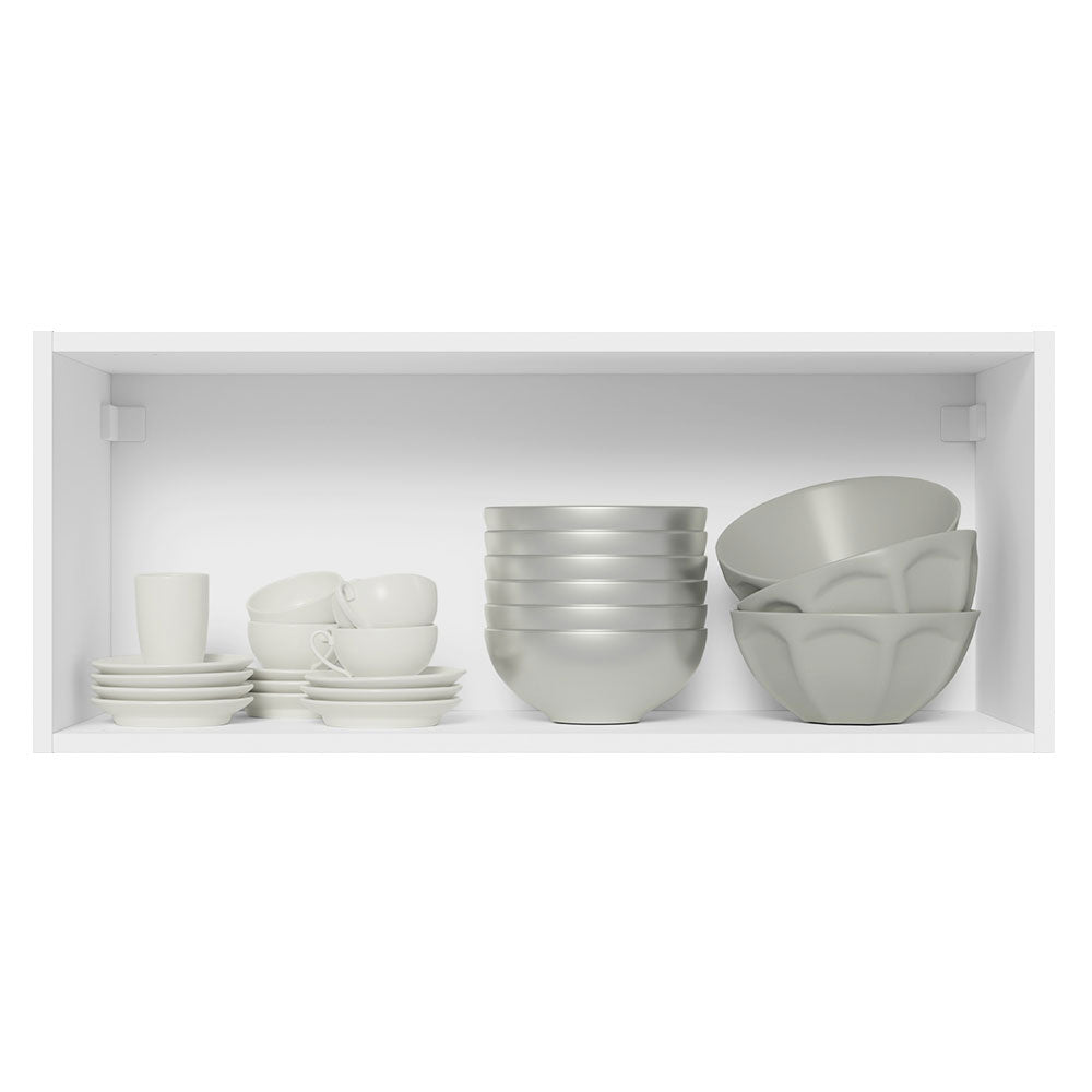 Alacena Cocina 100% MDF 80 cm 1 Puerta Abatible Blanco/Marrón Acordes Madesa