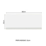 Alacena 80 cm 1 Puerta Glamy Marrón/Blanco