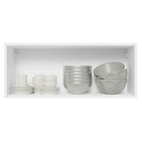 Alacena Cocina 100% MDF 80 cm 1 Puerta Abatible Blanco/Negro Acordes Madesa