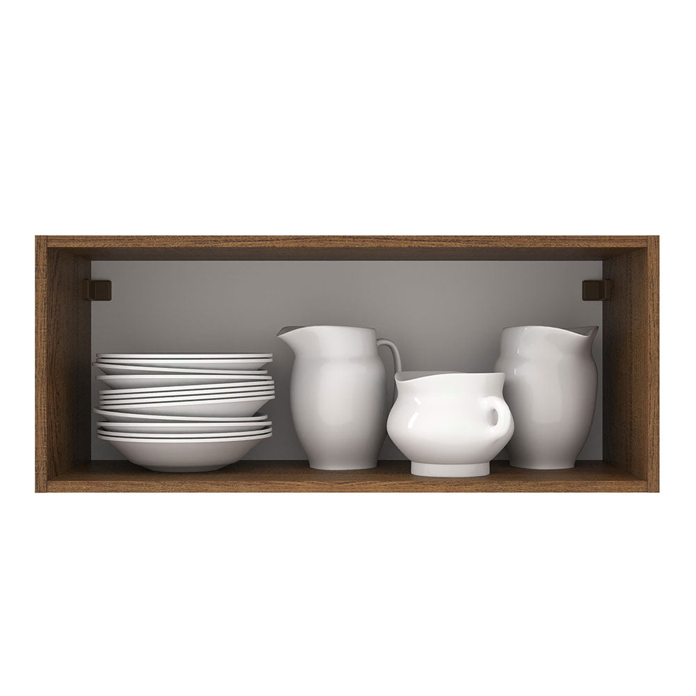 Alacena 80 cm 1 Puerta Rebatible Marrón/Crema Agata Madesa