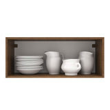 Alacena 80 cm 1 Puerta Rebatible Marrón/Crema Agata Madesa