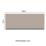 Alacena Gabinete Superior Cocina Madesa Glamy 80cm Marrón/Crema