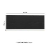 Alacena Gabinete Superior Cocina Madesa Glamy 80cm 1 Puerta Marrón/Negro