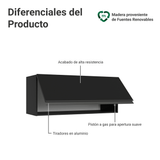 Alacena 80 cm 1 Puerta Abatible Negro Nice Madesa
