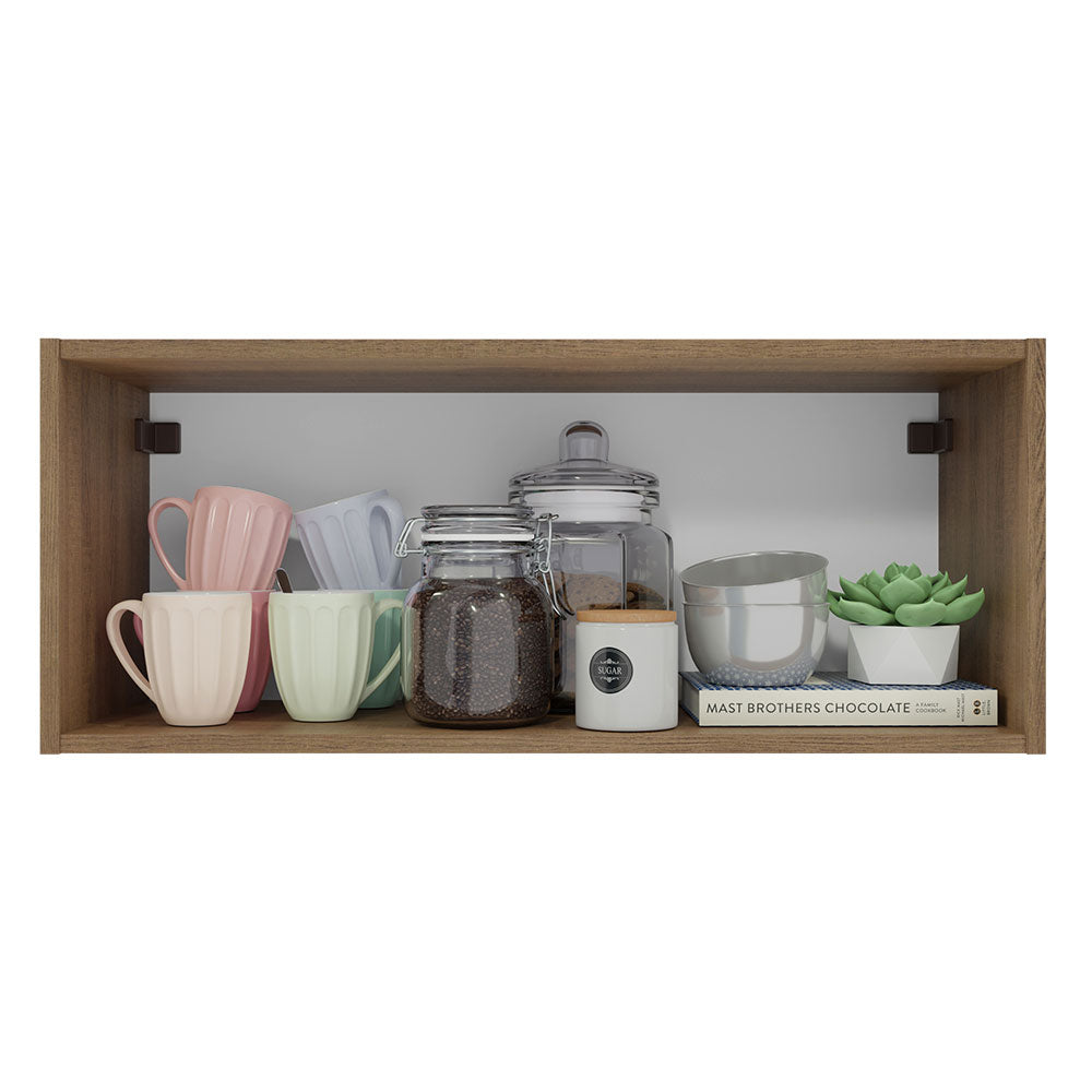 Alacena Cocina 80 cm Nicho Aberto para Cocinas Lux, Glamy, Agata, Stella Marrón Madesa