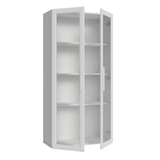 Mueble de Cocina Cristalero 70 cm 2 Puertas de Vidrio Blanco