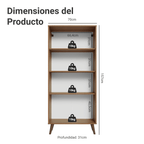 Cristalero 70 cm 2 Puertas de Vidrio con Patas Marrón/Verde/Marrón Vik Madesa