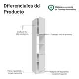 Despensero 40 cm 2 Puertas e 2 Nichos Blanco Stella Madesa
