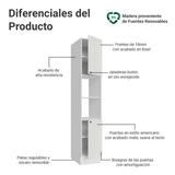 Despensero 40 cm 2 Puertas e 2 Nichos Blanco Vik Madesa