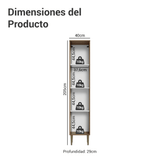Despensero 40 cm 1 Puerta Marrón/Blanco Lille Madesa