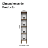 Despensero 40 cm 1 Puerta Marrón/Negro Lille Madesa
