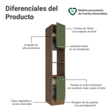Despensero 40 cm 2 Puertas e 2 Nichos Marrón/Verde Vik Madesa