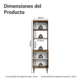Mueble para Horno/Microondas 60 cm 3 Puertas Marrón/Blanco Lille Madesa