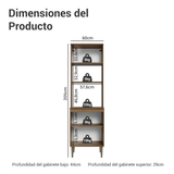 Mueble para Horno/Microondas 60 cm 3 Puertas Marrón/Negro Lille Madesa
