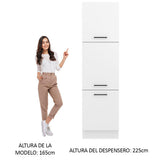 Despensero 60 cm 3 Puertas Blanco Agata Madesa