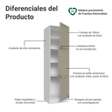 Despensero 60 cm 3 Puetas Blanco/Crema Vik Madesa