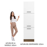 Despensero 60 cm 3 Puertas Marrón/Blanco Agata Madesa