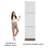 Despensero 60 cm 3 Puertas Marrón/Blanco Stella Madesa
