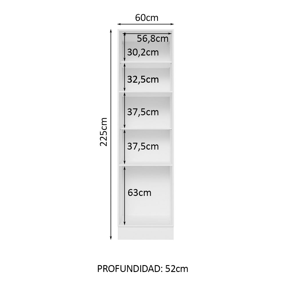 Despensero Madesa Glamy 60cm Blanco/Negro