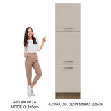 Despensero 60 cm 3 Puertas Marrón/Crema Agata Madesa