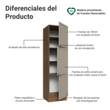 Despensero 60 cm 3 Puetas Marrón/Crema Vik Madesa