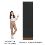 Despensero 60 cm 3 Puertas Marrón/Negro Agata Madesa