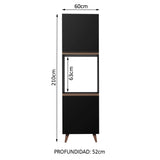 Bajo Mesada para Horno 60 cm Negro