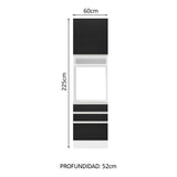 Mueble Para Horno Y Microondas Madesa Glamy 60cm BN 10