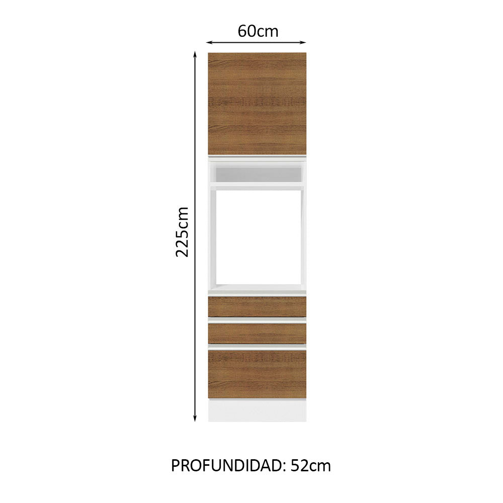 Alacena Gabinete Madesa Glamy 60cm 1 puerta 3 cajones
