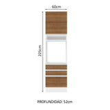 Alacena Gabinete Madesa Glamy 60cm 1 puerta 3 cajones