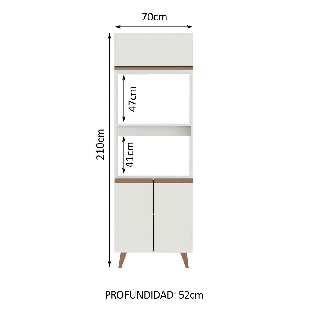 Bajo Mesada Mueble para Horno Madesa Reims 70 cm 3 Puertas
