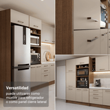 Panel de Cierre Lateral para Cocina 225 x 60cm Marrón Madesa